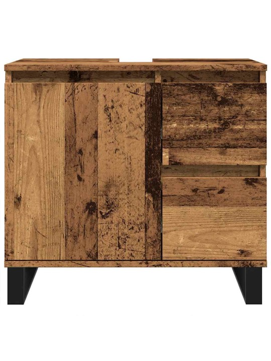 Koupelnová skříňka pod umyvadlo old wood 65x33x60 cm kompozit