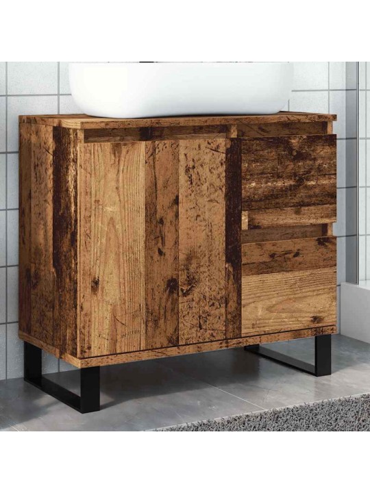 Koupelnová skříňka pod umyvadlo old wood 65x33x60 cm kompozit