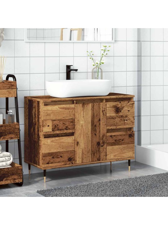 Koupelnová skříňka old wood 80 x 33 x 60 cm kompozitní dřevo