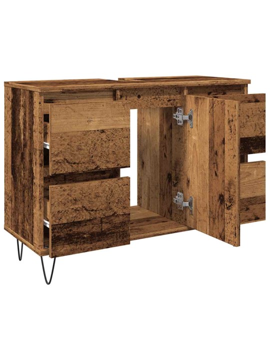 Koupelnová skříňka old wood 80 x 33 x 60 cm kompozitní dřevo