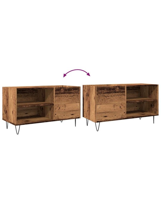 Skříňka na LP desky old wood 84,5 x 38 x 48 cm kompozitní dřevo