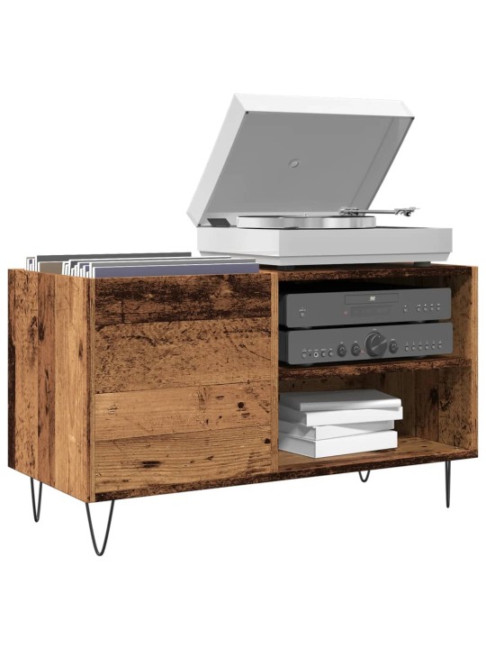 Skříňka na LP desky old wood 84,5 x 38 x 48 cm kompozitní dřevo