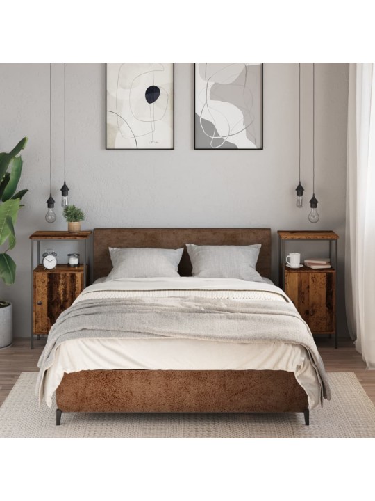 Noční stolky 2 ks old wood 41 x 31 x 80 cm kompozitní dřevo