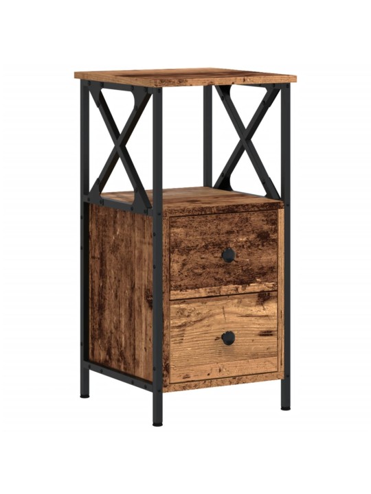Noční stolek old wood 34 x 35,5 x 70 cm kompozitní dřevo