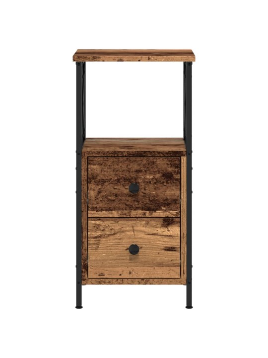 Noční stolek old wood 34 x 35,5 x 70 cm kompozitní dřevo