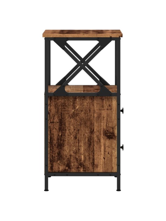 Noční stolek old wood 34 x 35,5 x 70 cm kompozitní dřevo