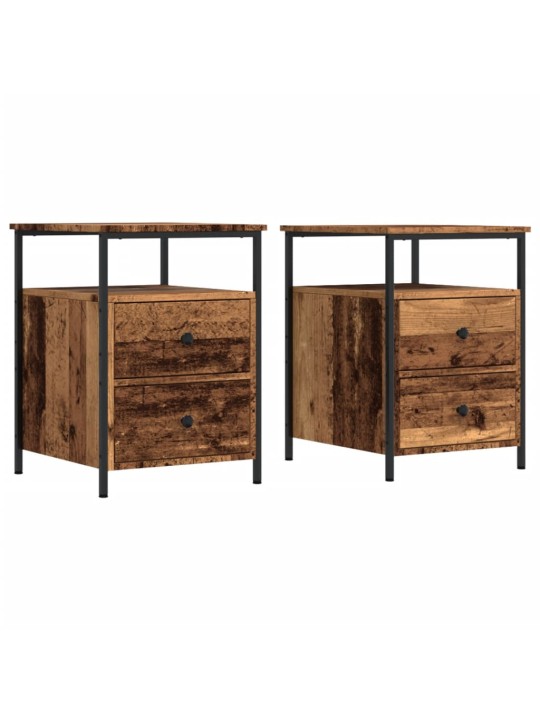 Noční stolky 2 ks old wood 44 x 45 x 60 cm kompozitní dřevo