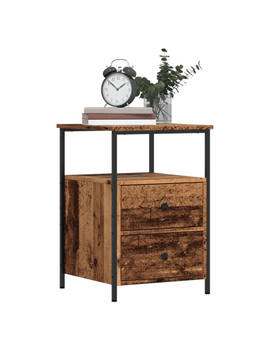 Noční stolky 2 ks old wood 34 x 35,5 x 50 cm kompozitní dřevo