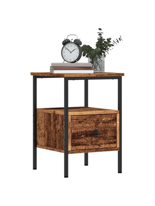 Noční stolek old wood 34 x 36 x 50 cm kompozitní dřevo
