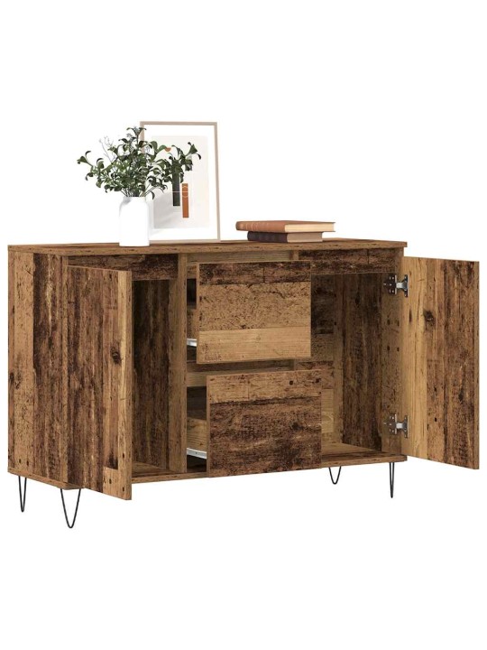 Příborník old wood 104 x 35 x 70 cm kompozitní dřevo