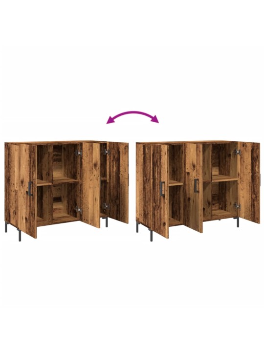 Příborník old wood 90 x 34 x 80 cm kompozitní dřevo