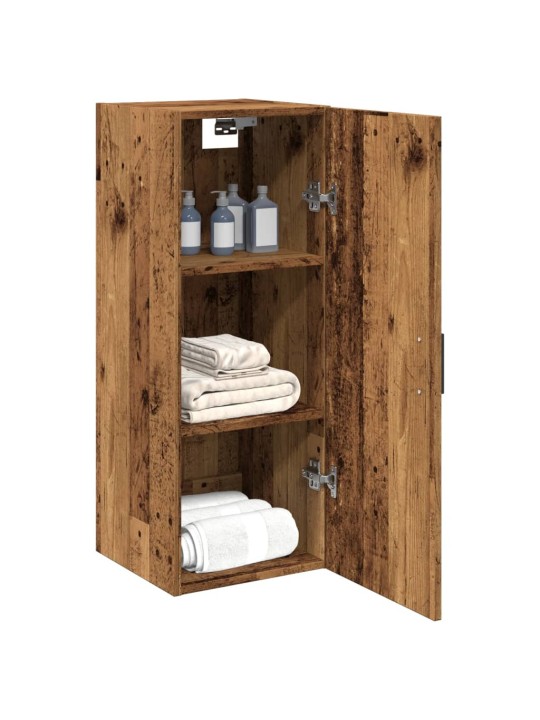 Nástěnná skříňka old wood 34,5 x 34 x 90 cm kompozitní dřevo