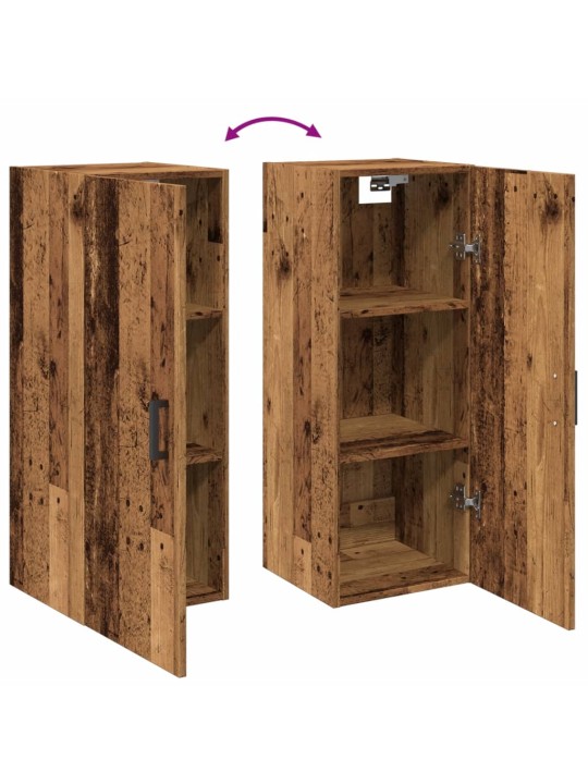 Nástěnná skříňka old wood 34,5 x 34 x 90 cm kompozitní dřevo