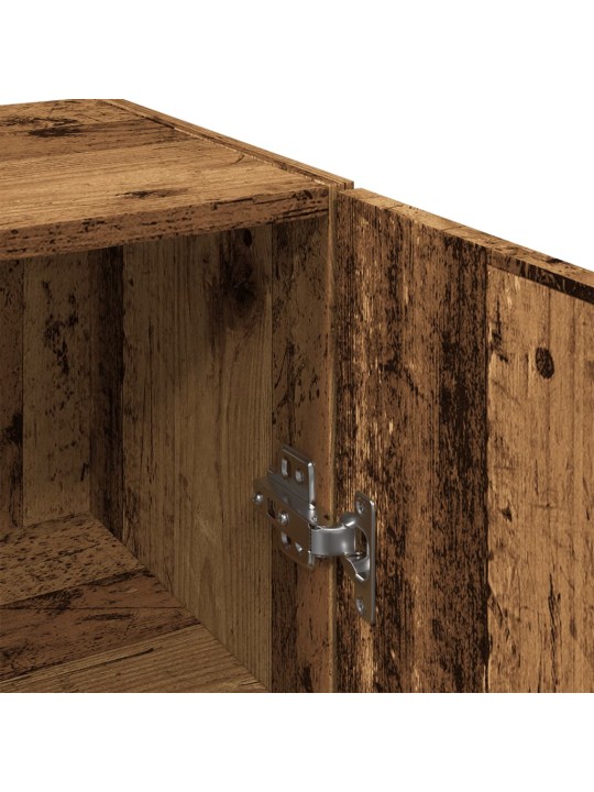 Nástěnná skříňka old wood 34,5 x 34 x 90 cm kompozitní dřevo
