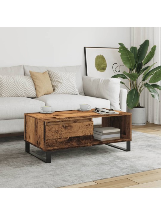 Konferenční stolek old wood 90x50x36,5 cm kompozitní dřevo