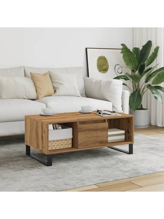 Konferenční stolek dub artisan 90x50x36,5 cm kompozitní dřevo