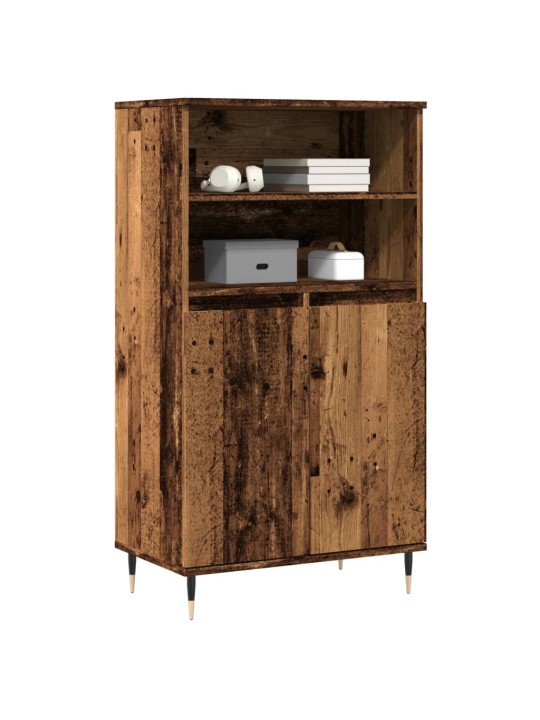 Skříň highboard old wood 60 x 36 x 110 cm kompozitní dřevo