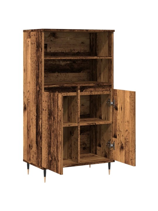 Skříň highboard old wood 60 x 36 x 110 cm kompozitní dřevo