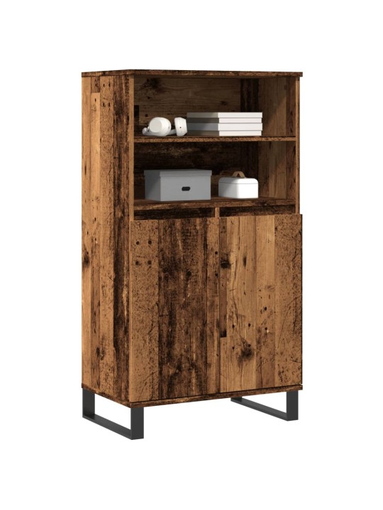 Skříň highboard old wood 60 x 36 x 110 cm kompozitní dřevo