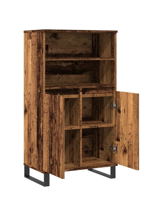 Skříň highboard old wood 60 x 36 x 110 cm kompozitní dřevo