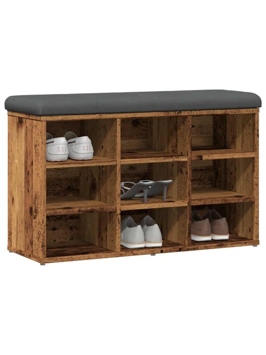 Lavice s botníkem starého dřeva 82x32x50 cm engineered wood