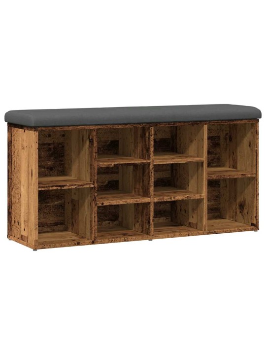 Lavice s botníkem starého dřeva 102x32x50 cm engineered wood