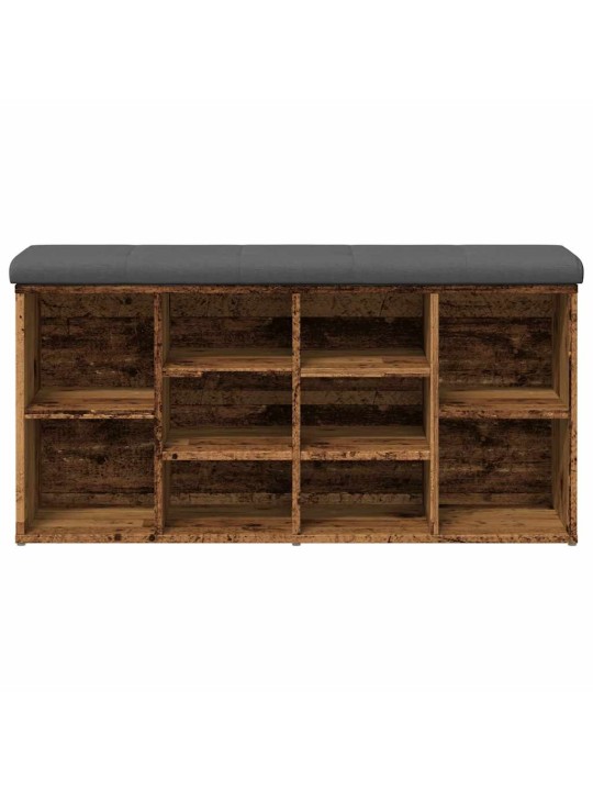 Lavice s botníkem starého dřeva 102x32x50 cm engineered wood