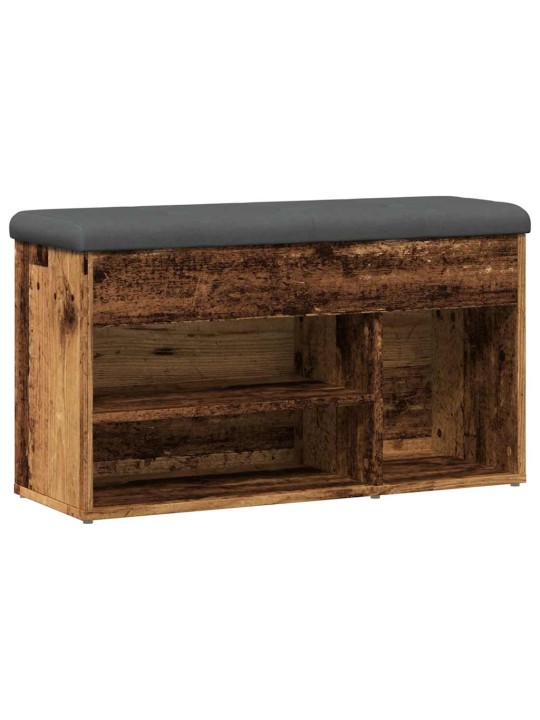 Lavice s botníkem starého dřeva 82x32x45,5 cm engineered wood