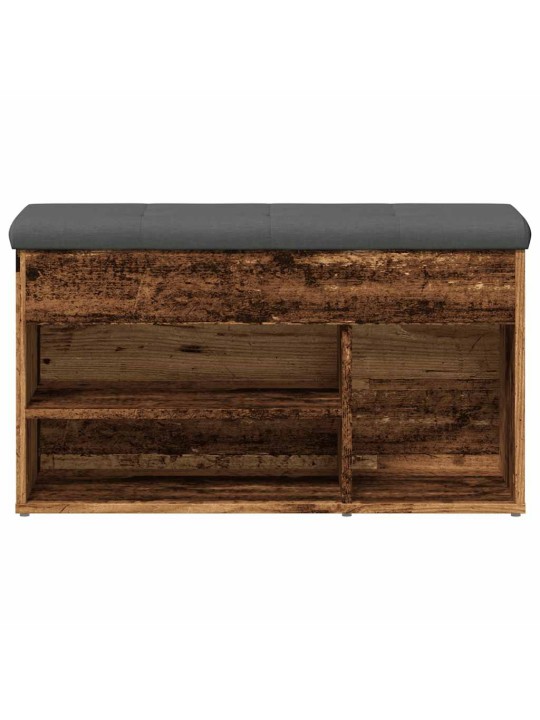 Lavice s botníkem starého dřeva 82x32x45,5 cm engineered wood