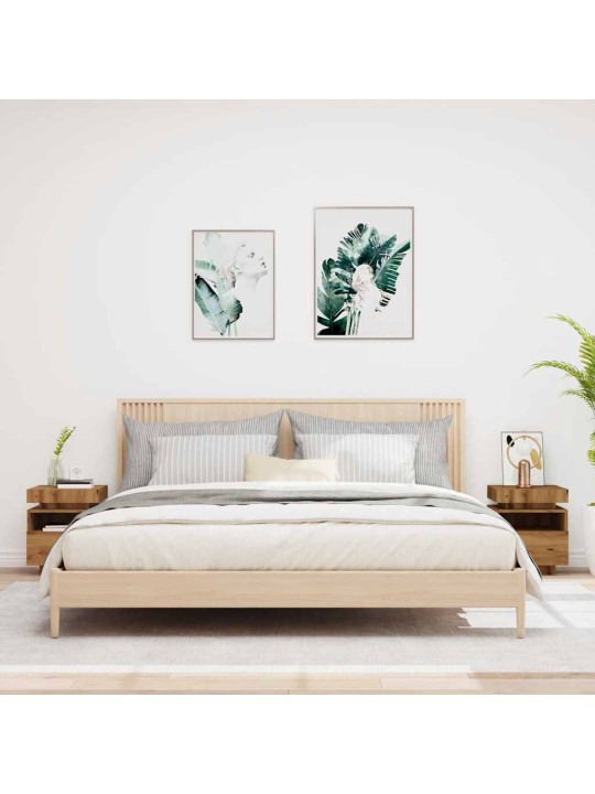Noční stolky s led osvětlením 2 ks dub artisan 40x39x48,5 cm