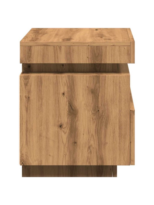 Noční stolky s led osvětlením 2 ks dub artisan 40x39x48,5 cm