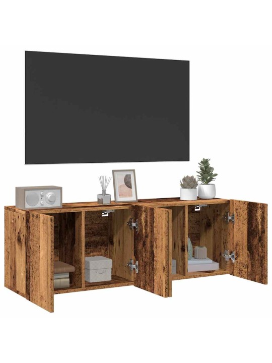 Tv skříňky nástěnné 2 ks old wood 60 x 30 x 41 cm