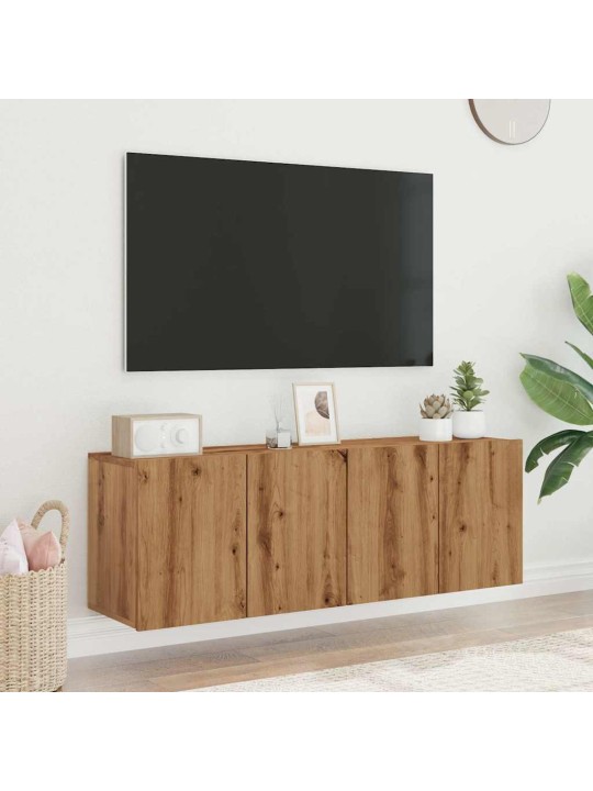 Tv skříňky nástěnné 2 ks dub artisan 60 x 30 x 41 cm
