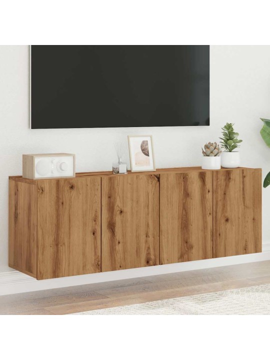 Tv skříňky nástěnné 2 ks dub artisan 60 x 30 x 41 cm