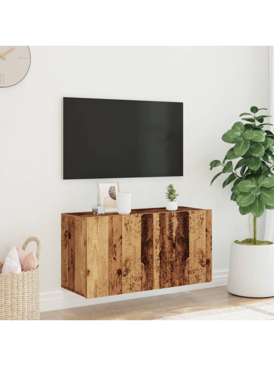 TV skříňka nástěnná old wood 80 x 30 x 41 cm