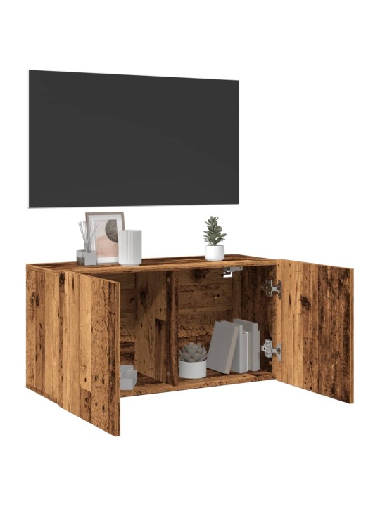 TV skříňka nástěnná old wood 80 x 30 x 41 cm