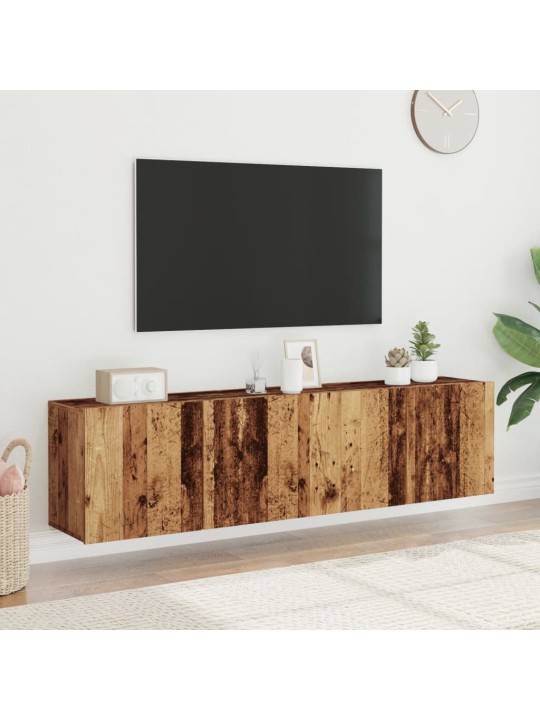 Tv skříňky nástěnné 2 ks old wood 80 x 30 x 41 cm