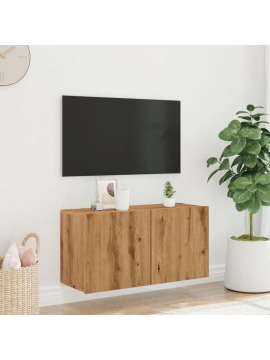 TV skříňka nástěnná dub artisan 80 x 30 x 41 cm