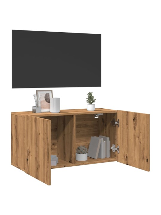 TV skříňka nástěnná dub artisan 80 x 30 x 41 cm