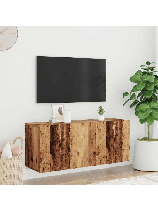 TV skříňka nástěnná starého dřeva 100x30x41 cm