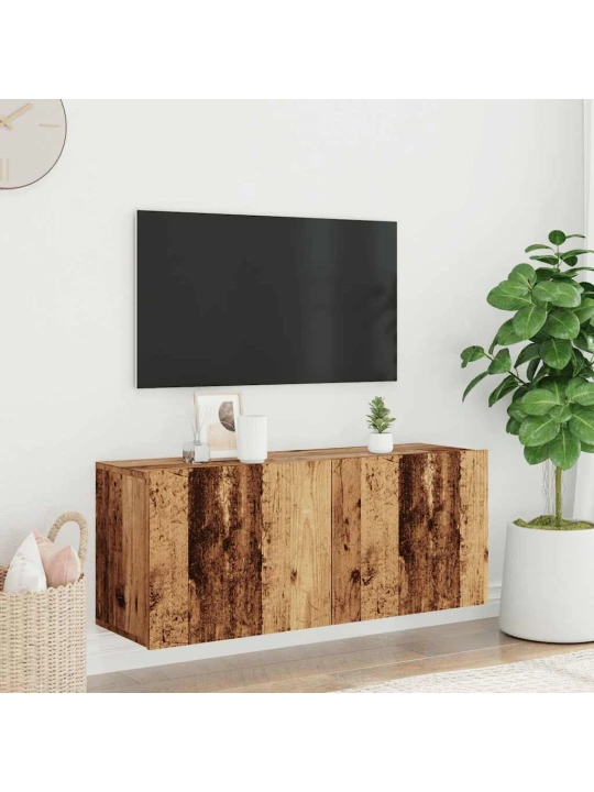 TV skříňka nástěnná starého dřeva 100x30x41 cm