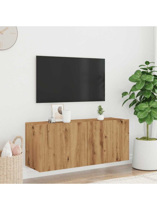 TV skříňka nástěnná dub artisan 100 x 30 x 41 cm