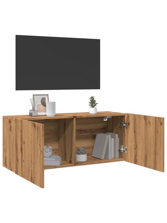 TV skříňka nástěnná dub artisan 100 x 30 x 41 cm