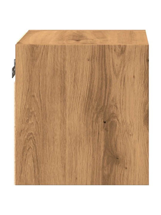Nástěnné tv skříňky s led 2 ks dub artisan 30 x 28,5 x 30 cm