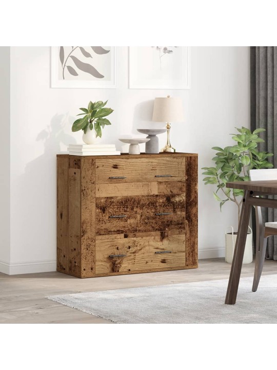 Příborník old wood 80x33x70 cm kompozitní dřevo