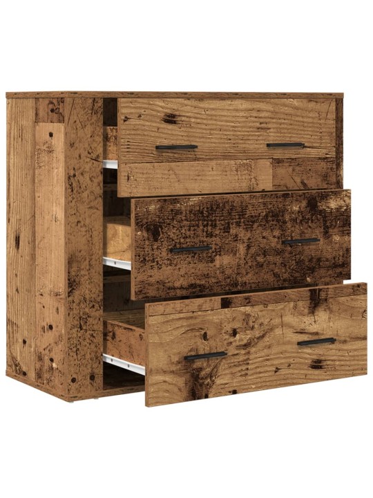 Příborník old wood 80x33x70 cm kompozitní dřevo