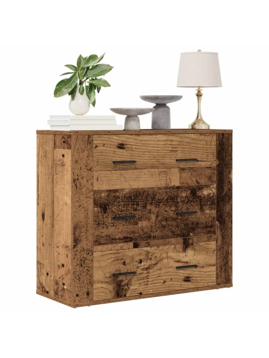 Příborník old wood 80x33x70 cm kompozitní dřevo