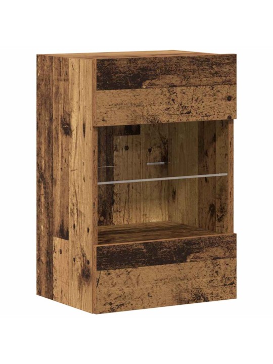 Nástěnné tv skříňky s led 2 ks starého dřeva 40x30x60,5 cm