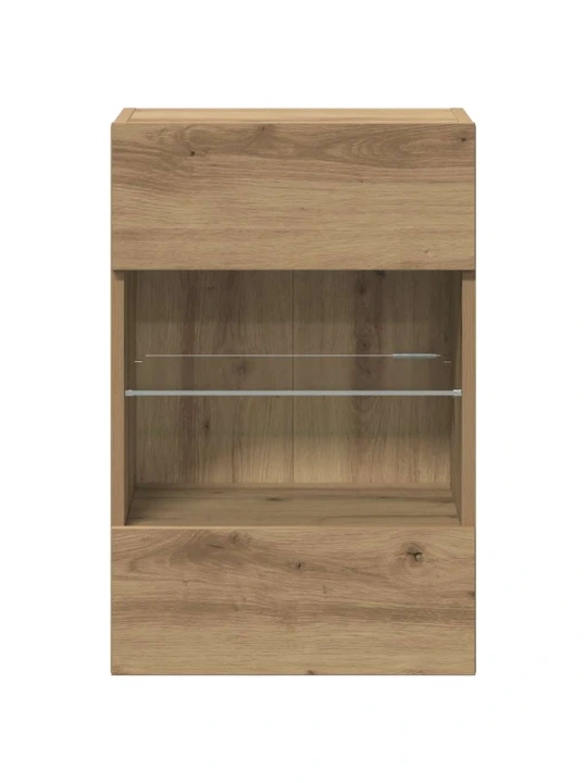 Nástěnné tv skříňky s led 2 ks dub artisan 40 x 30 x 60,5 cm
