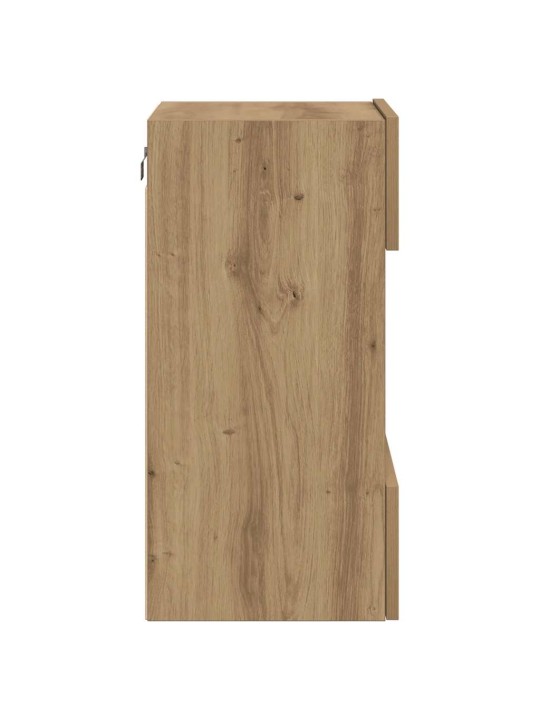 Nástěnné tv skříňky s led 2 ks dub artisan 40 x 30 x 60,5 cm